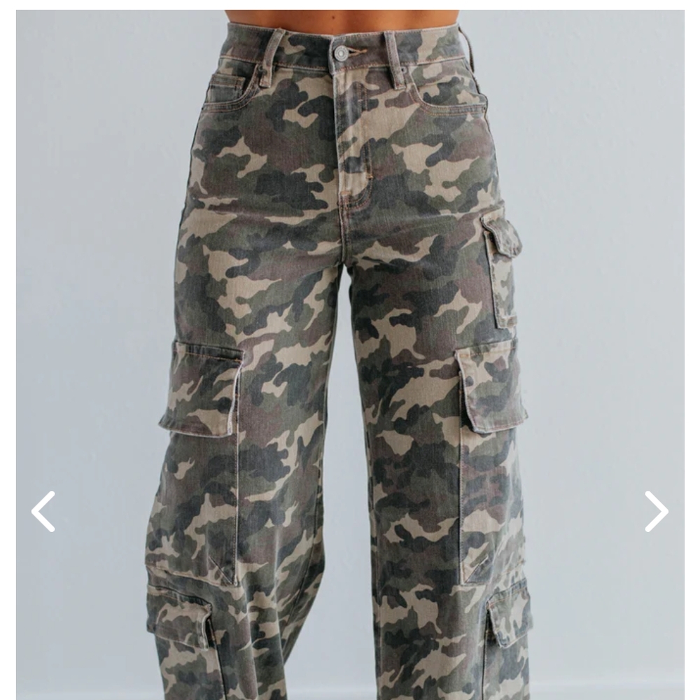Camouflage Cargo Women Jeans